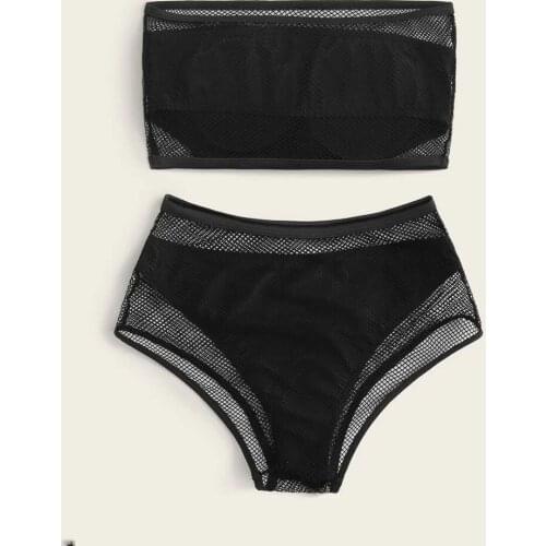 #H40 Mesh Swimwear Women Push Up Bikini Set Swimsuit Tankini Swimsuits Women Bathing Suit Swimwear Beachwear Bathing Suit