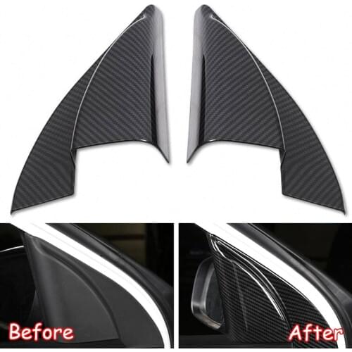 JXKaFa Car Interior A Pillar Triangle Decoration Cover Trim Bezel Stickers For Hyundai IX35 2018 ABS Accessories Car-styling