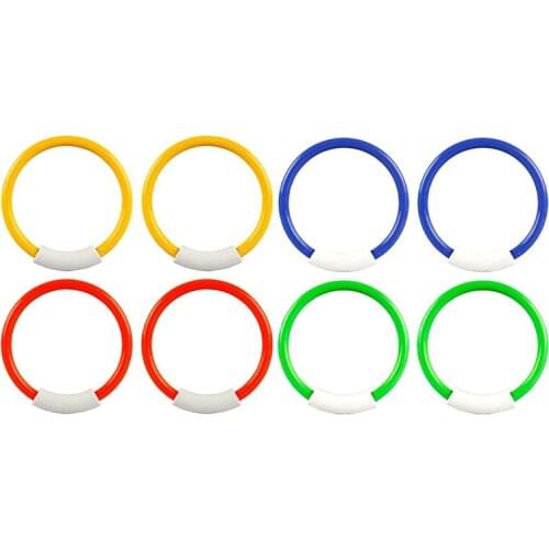Diving Rings Swimming Pool Toy Rings 8 Pack Toys for Kids Plastic Diving Ring Colorful Sinking Pool Rings Dive Training