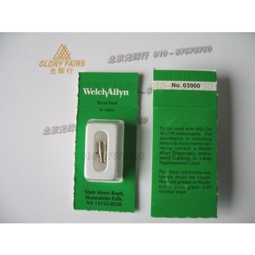 Welch Allyn 03900 bulb,2.5V 0.66A 1.65W,direct ophthalmoscope,12800,12810,12820,13000,13010,ophthalmic 03900-U halogen lamp