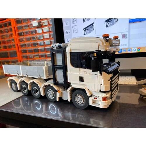 2019 technology building block mechanical gear tractor Scania truck moc RC remote control electric parts package toy