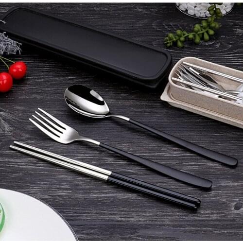 Dinnerware Set Cutlery Set Fork spoon chopstick stainless steel tableware set