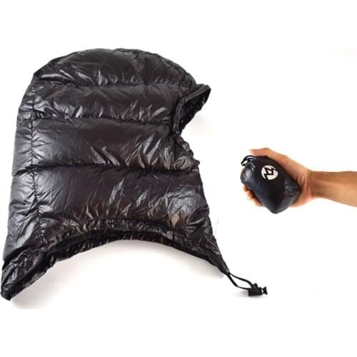 New Camping Hat Outdoor Hiking Hat Climbing Winter Goose Down Bucket Hat for Male/Female for sleeping bag