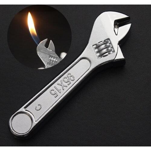 Creative Wrench model novelty lighter.Metal Butane GAS Inflatable Red Fire.Cool fashion Funny Tool.Smoking Accessory Gadgets