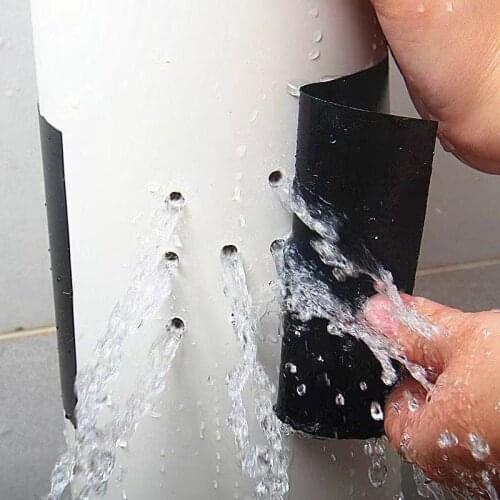 Black 50x10cm Super Strong Fiber Waterproof Tape Stop Leaks Seal Repair Tape Performance Self Fix Tape Fiberfix AdhesiveDuctTape