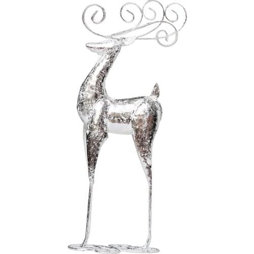 CHRISTMAS CREATIVE IRON DEER ART SCULPTURE ANIMAL STATUE IRON CRAFT CHRISTMAS TREE DECORATIONS FOR HOME R3452