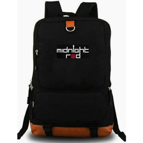 Flyte backpack Midnight Red daypack Eurodance schoolbag Music print rucksack Satchel school bag Laptop day pack