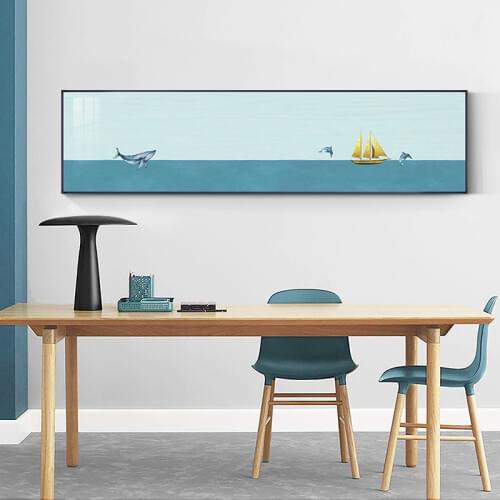 Nordic cute bedside Pink canvas painting posters and print modern wall art banner pictures for living room bedroom home decor