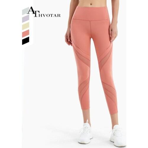 ATHVOTAR Yoga Gym Leggings Women Workout Outdoors Sport Leggings Women Breathable Cool Leggings Sport Women Fitness