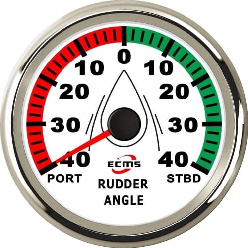 Marine Boat Yacht Rudder Indicator Gauge With Rudder Sensor 0-190 Ohm 85mm 3.35 Inch 9-32V 316L Bezel