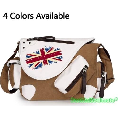National Flag Graffiti Shoulder Bag Students Girls Anime Messenger Teenagers School Bag Laptop Bags for School Boys Crossbody