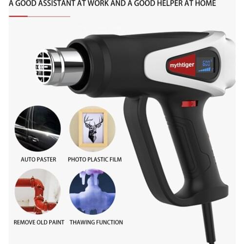 Heat Gun 2000W Professional Hot Air Gun with 2 Temperature Modes Hands-Free Stand Built-in Ideal for Stripping Paints Soldering