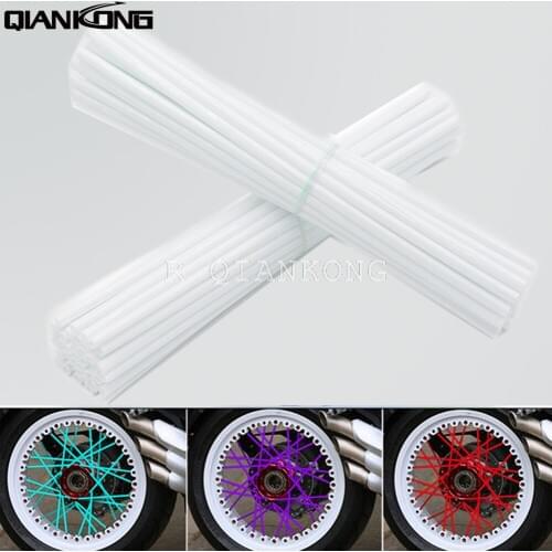 R QIANKONG Motocross Universal SPOKE SKINS Wheel RIM SPOKE COVERS For Honda Yamaha Kawasaki Suzuki Ducati Aprilia Benelli