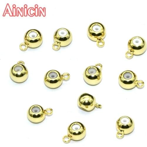 New Arrival High Qualiyt Gold Plating Matt Surface Tinkle Bell Ring 10mm Diy Jewelry Findings For Women Bracelet Making 50pcs