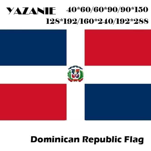 YAZANIE 60*90cm/90*150cm/120*180cm/160*240cm Dominican Republic Custom Flag The World Cup Home Decoration Banner Drop Shipping