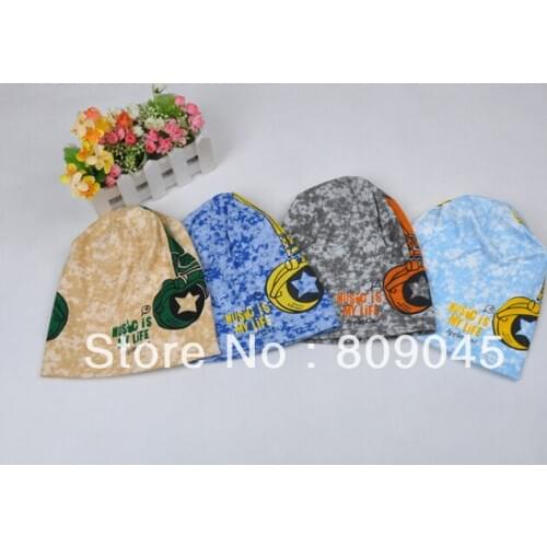 Winter warm knitted hats for boy/girl/kits hats infants caps beanine forchilldren Ear protection camouflage printed capZA08-5pcs