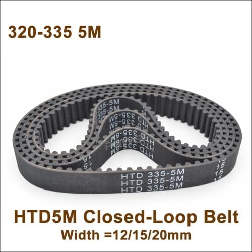 POWGE 320/325/330/335 5M Synchronous Belt Teeth=64/65/66/67 Many Widths Closed-Loop HTD 5M Timing Belt Pulley 325-5M 330-5M