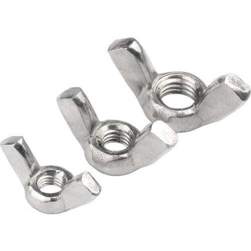 10Pcs Wing Nut Butterfly Nuts 304 Stainless Steel M3 M4 M5 M6 M8 Hand Tighten Nut