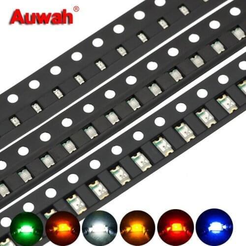 100pcs 0402 0603 0805 1206 3528 SMD LED Red Yellow Green White Blue Orange Purple Light LED Bulbs light emitting diode