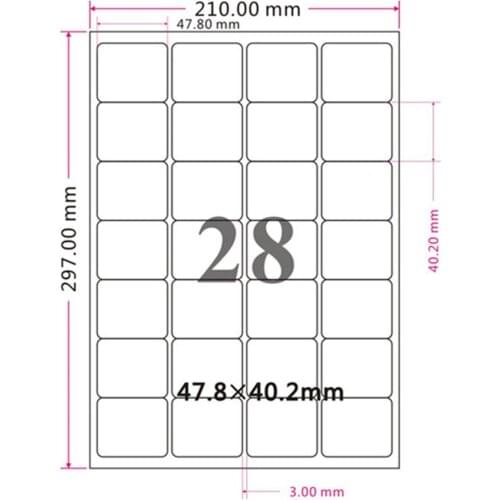 1120Pcs/Lot Glossy White A4 Kraft Paper Package Labels Tags For Laser Printer Blank Adhesive Library Goods Printing Stickers