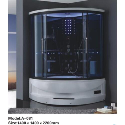 1400X1400X2250mm Luxury Steam Shower Cabin Bathroom Shower Enclosure Multi-Functional TV Wet Sauna Room 081