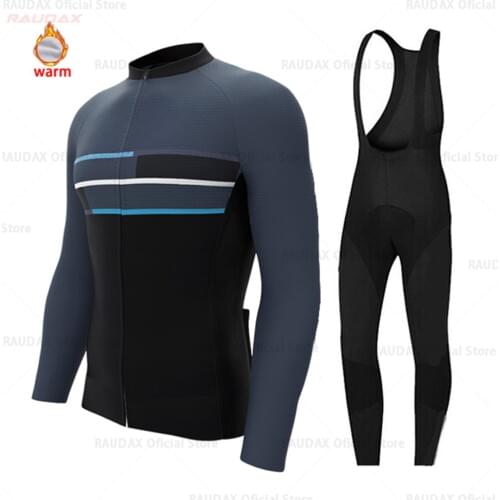 2021 Pro Team Winter Thermal Fleece Men Long Sleeve Cycling Jersey Set MTB Maillot Ropa Ciclismo Bike Clothing Uniform