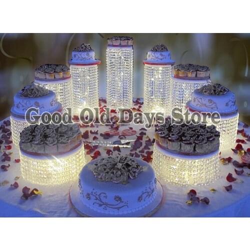 9pcs Acrylic Cupcake Cake Round Cupcake Holder Stand cake Cupcake Display for Wedding Birthday Party Christmas Decor