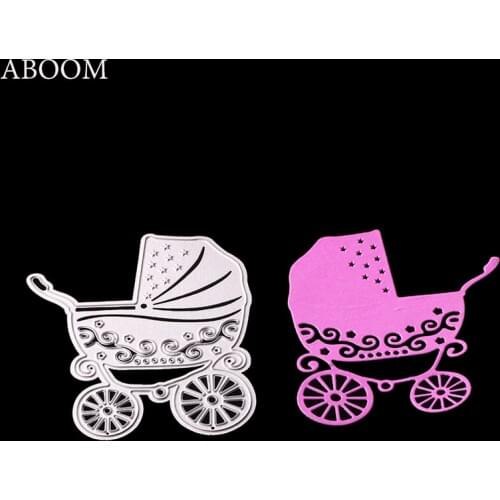 ABOOM 1PC Hot Sale Baby Carriage Metal Carbon Steel Die Cut Embossing Folder Decorative Scrapbooking Album Cutting Dies Template