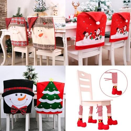 Staraise Santa Snowman Chair Cover Merry Christmas Decoration For Home 2020 Merry Christmas Navidad Ornament Happy New Year 2021