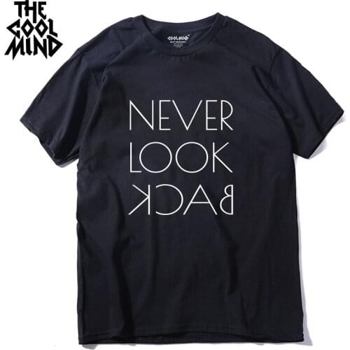 COOLMIND QI0129 100% cotton short sleeve funny T shirt casual summer mens tee shirts loose o-neck men tshirt streetwear t-shirt