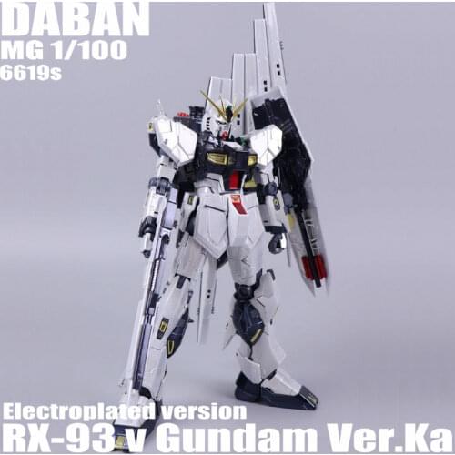 DABAN 6619s MG 1/100 RX-93 V Gundam Ver.Ka Electroplated Version Assemble Model Kits Action Figures Plastic Model Toys
