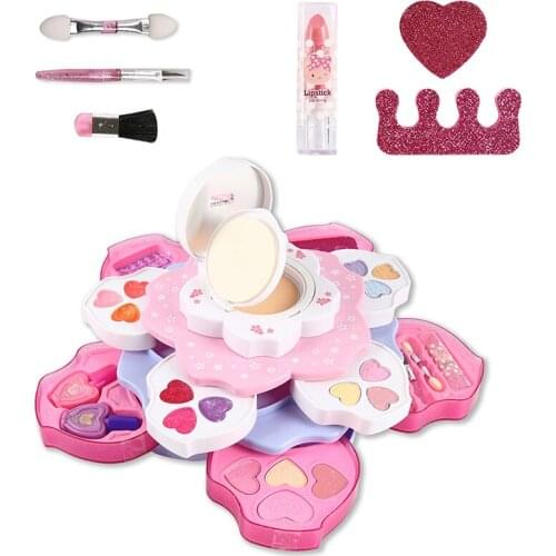 Girl Princess Makeup Toys Dressing Table Fashion Beauty Set Safe Non-toxic Easy To Clean Makeup Kit for Dress Children Gifts