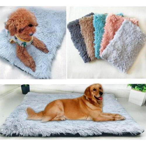 Long Plush Dog Bed Home Washable Non Slip Blanket Soft Fleece Cat Cushion Winter Warm Sofa Pet Mat Pad For Small Large Dogs