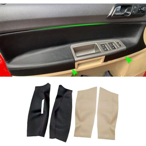 For VW POLO 2004 2005 2006 2007 2008 2009- 2011 Hatchback/Sedan Microfiber Leather Interior Door Panel Cover Protection Trim