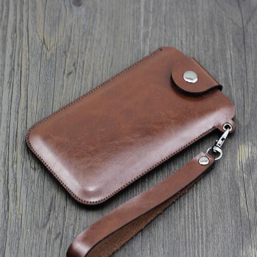 FSSOBOTLUN,For Apple iPhone 12 Pro Max 6.7 inch Micofiber Leather Case +Lanyard Sleeve Bag Protective Cover Pouch Bag