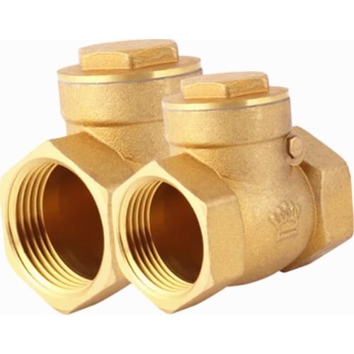 Brass wire mouth horizontal non-return valve Full Copper female thread swing check valve 1/2" 3/4" 1" 1-1/4" 1-1/2" 2"