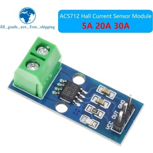 TZT Hot Sale ACS712 5A 20A 30A Range Hall Current Sensor Module ACS712 Module For Arduino 5A 20A 30A