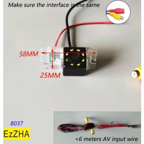 Free Shipping Car rear view 4 8 12 led camera for FORD MONDEO/FIESTA/FOCUS HATCHBACK/S-Max/KUGA Auto Reversing Parking Camera