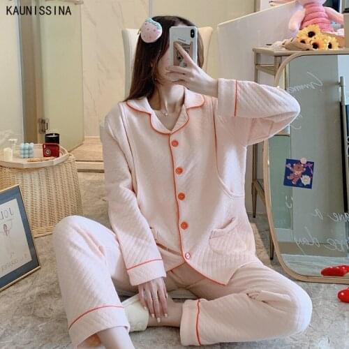 Женские хлопковые пижамы KAUNISSINA China At AliExpress