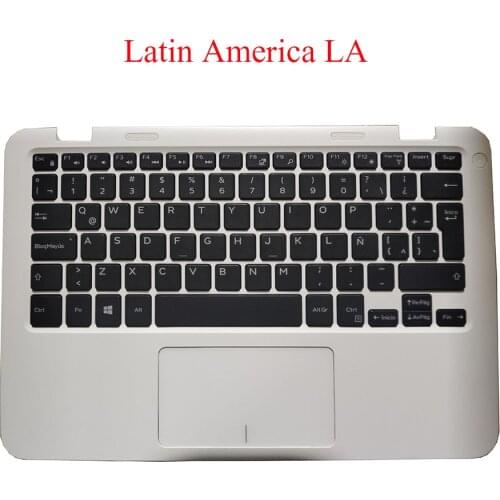 Laptop Palmrest LA Keyboard For DELL For Inspiron 11 3162 3164 P24T 0WF80V WF80V 0RV8J2 RV8J2 Latin America with Touchpad new
