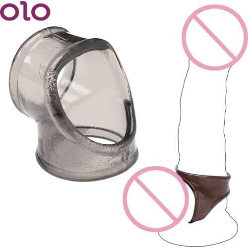 OLO Penis Ring Cock Ring Penis Extender Erotic Toys Delay Ejaculation Sex Toys for Men Male Scrotal Binding Ring Chastity Cage