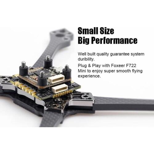 FOXEER mini F722 Flight Controller With BLheli_32 45A 4in1 ESC 3-6S 20*20MM for DJI Air Unit FPV Racing Freestyle 3-5inch Drones
