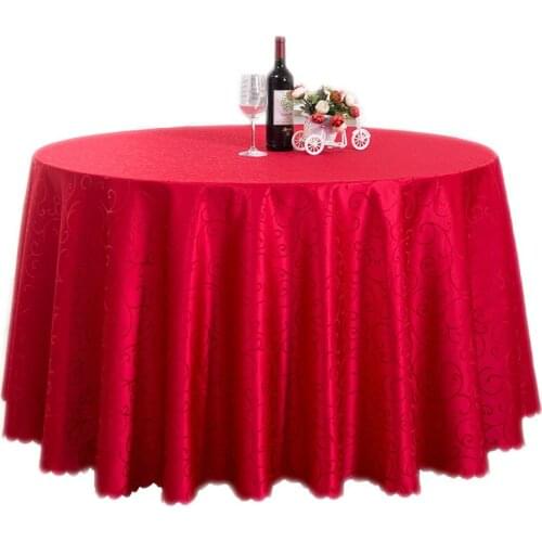 Hotel Round Tablecloth Table Cover Solid Color Polyester Table Linen Table Cloth For Wedding Party Restaurant Banquet Decor