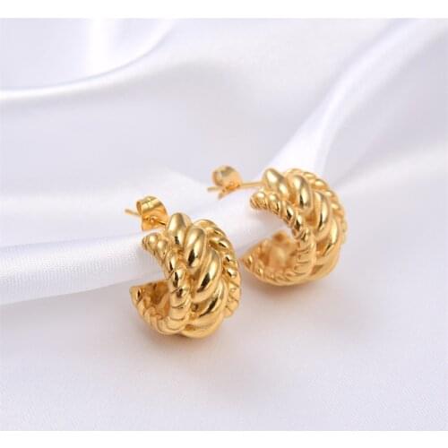 FYSARA Summer Jewelry Fashion Punk Vintage Gold Metal Drop Earrings For Women Statement Geometric Round Hoop Dangle Earrings