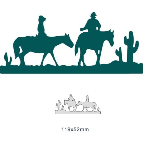 Metal Cutting Dies girl riding horse Stencils dies for DIY Scrapbooking dies Paper Album Cards Making Embossing Dies craft dies