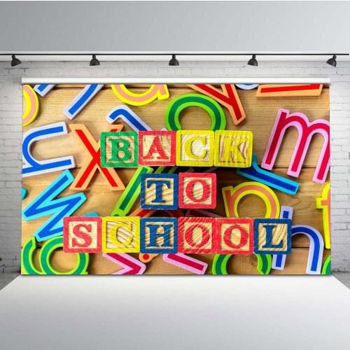 Mehofoto Letters and numbers Backdrops for Photography Back to School Background for Photo Studio Computer Printed G-649