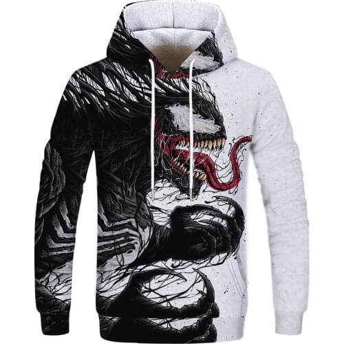 Spring, summer and autumn fashion new style animation movie 3D printing pattern mens cool casual hoodie sweater