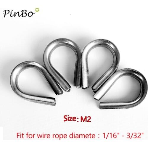 200pcs for M2 wire rope Thimble Type 304 Stainless Steel M2 Rope Thimble