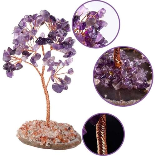 Natural Reiki Energy Charged Hand Made Carnelian stone Healing Step Tree Crystal Lucky Tree