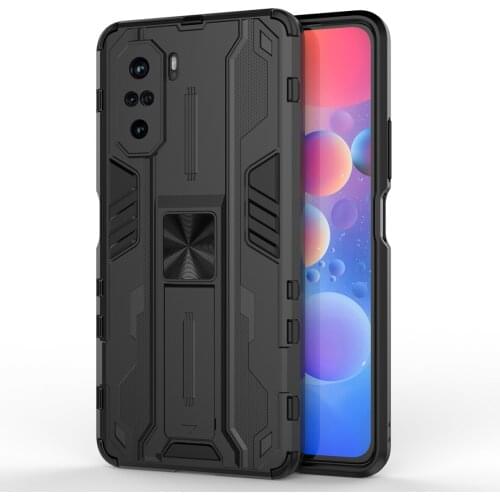 Shockproof TPU Bumper Magnetic Kickstand Shockproof Case For Xiaomi POCO F3 Redmi K40 Pro Hard PC Stand Back Cover Coque Fundas